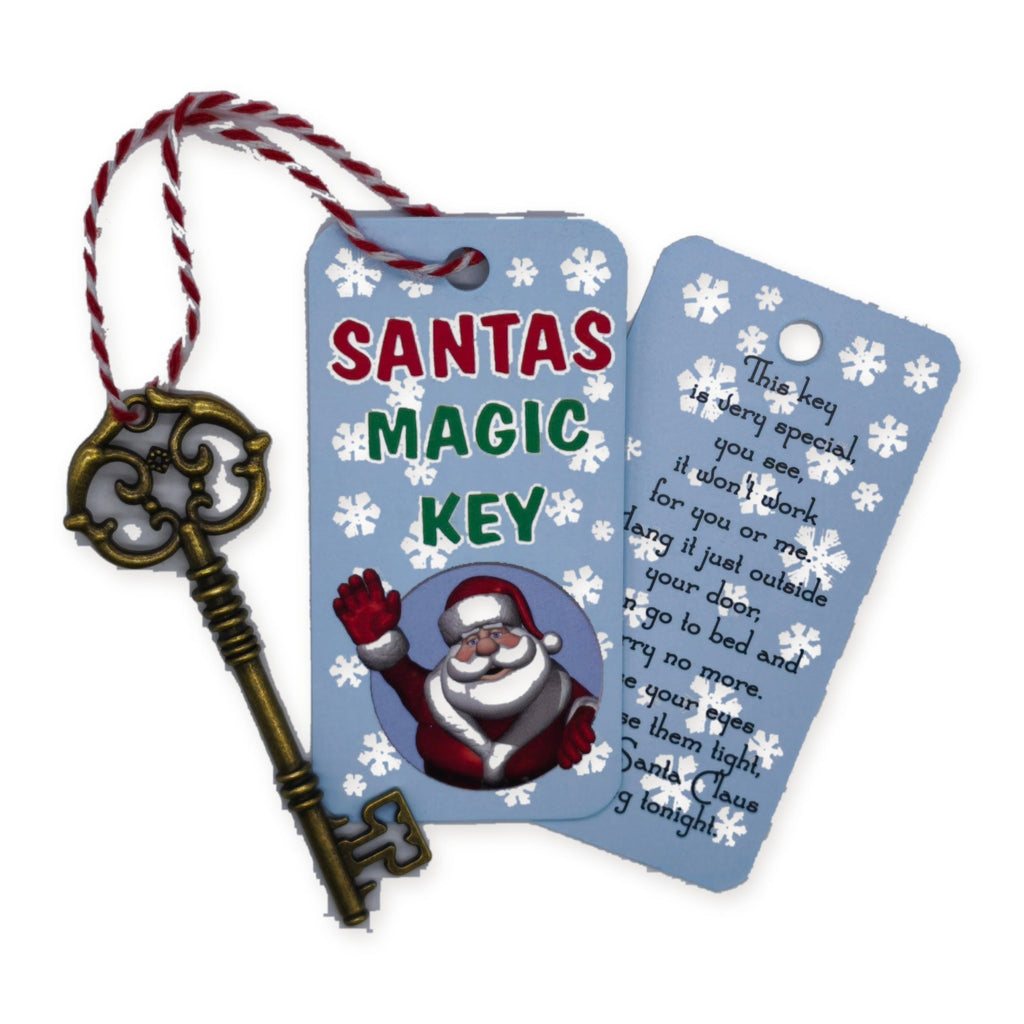 Santa's Magic Key with its snowflake gift tag and candy-cane cord