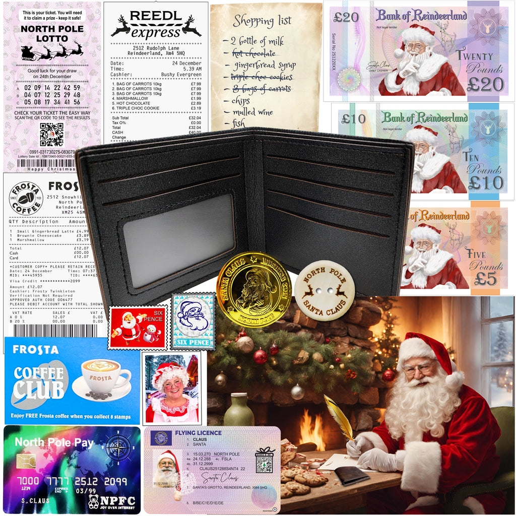 Santa's Lost Black Wallet (NO NORTH POLE LOGO, NO BONUS GIFT)