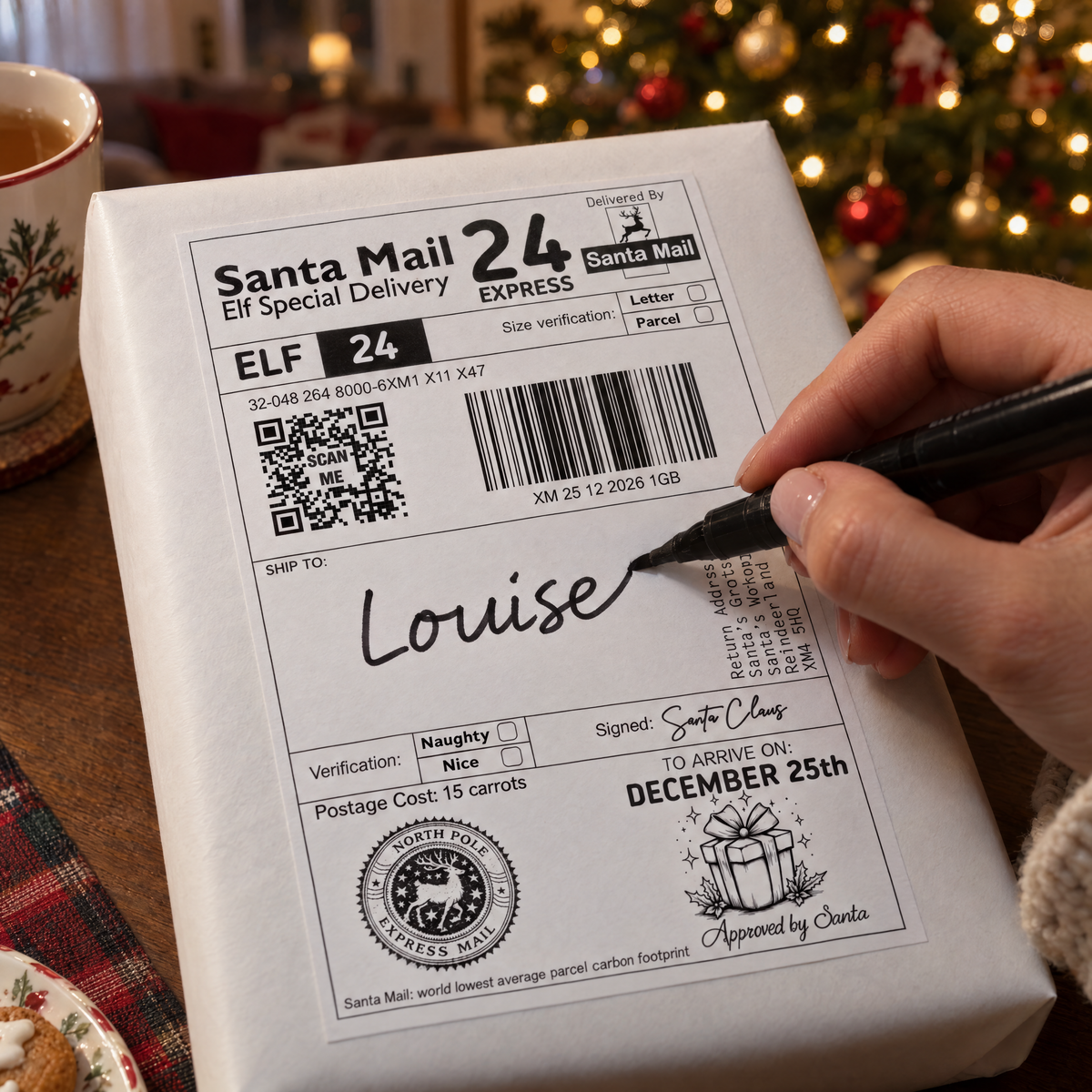 Santa Mail Present Labels (Pack of 10)