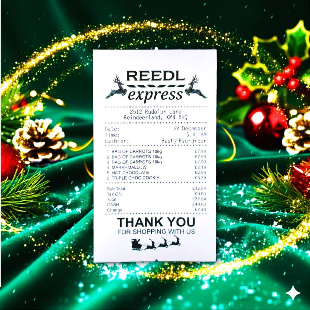 Santa's Reedl Express receipt from 24 December