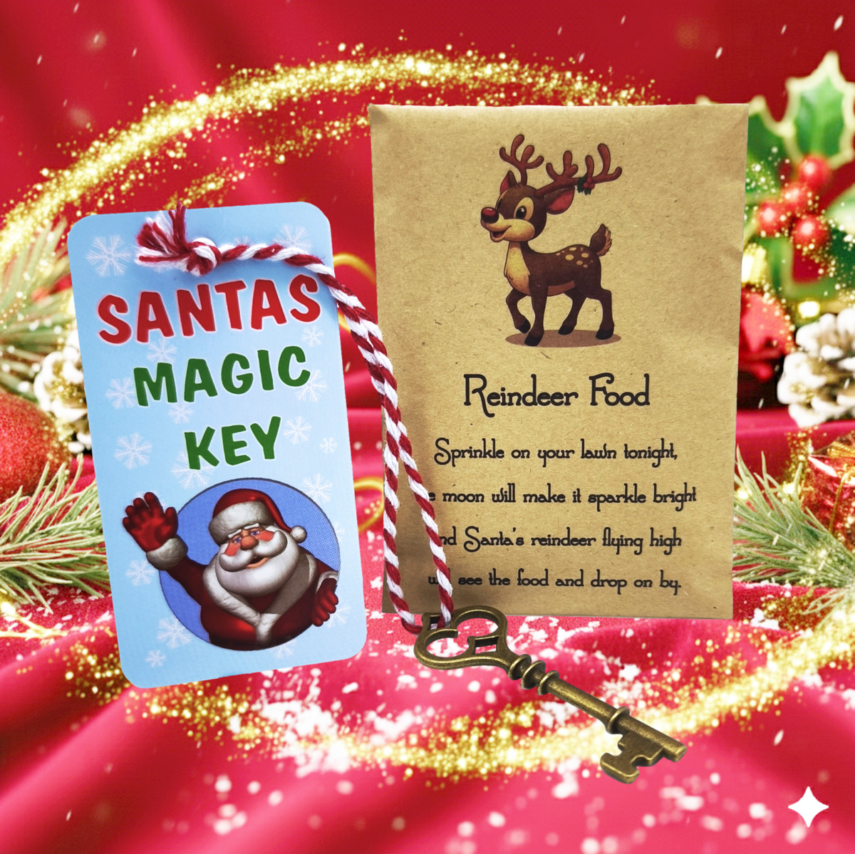 Santa's Magic Key & Reindeer Food Set