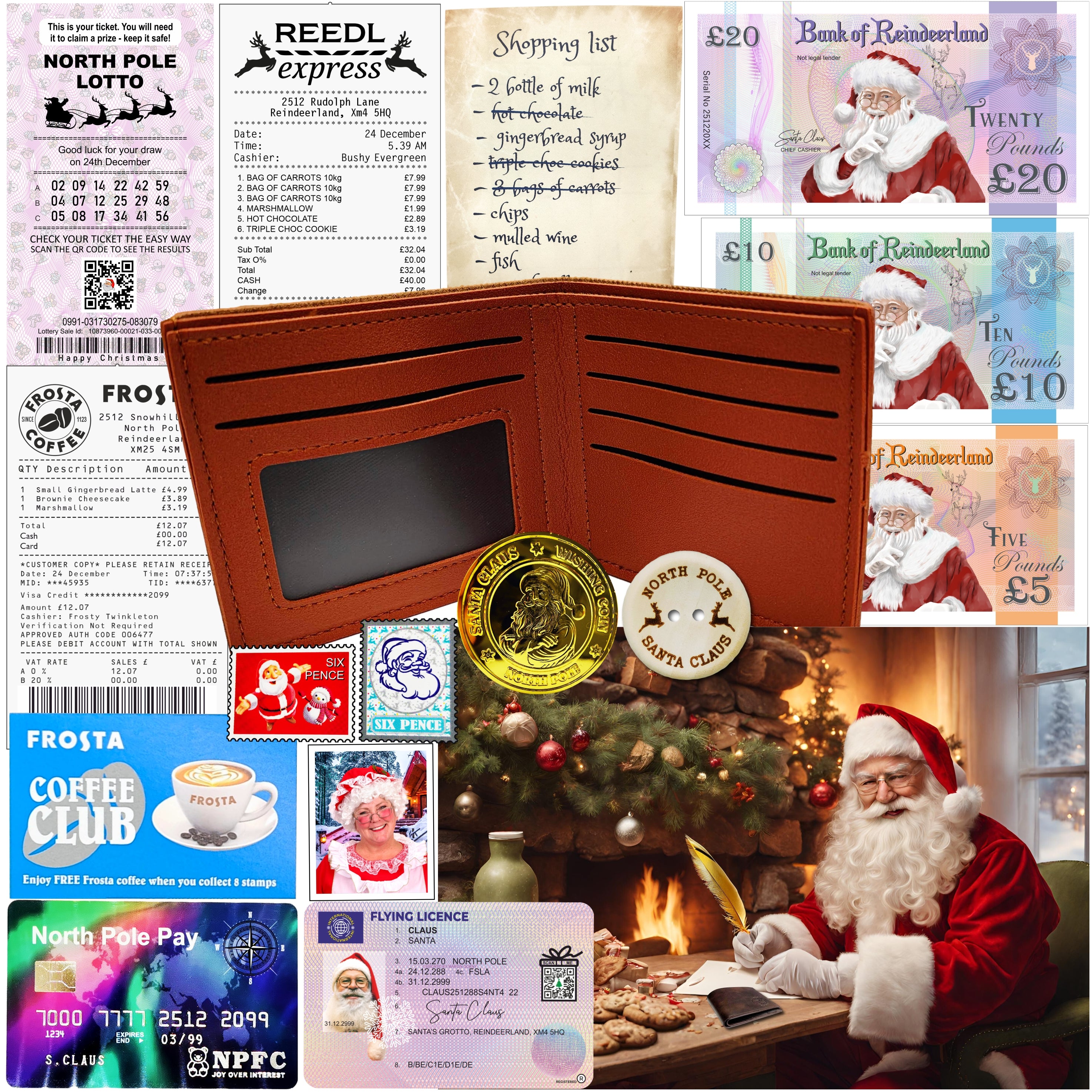 Santa's Lost Ginger Wallet (NO NORTH POLE LOGO, NO BONUS GIFT)