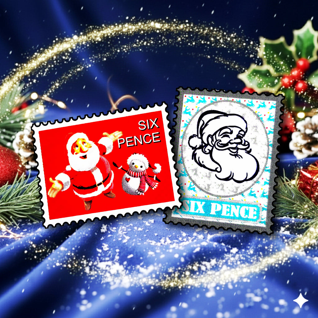 North Pole postage stamps - real peel-off stickers